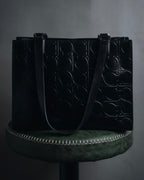 "Salvatore Ferragamo" Late 90’s Gancini embossed leather tote bag