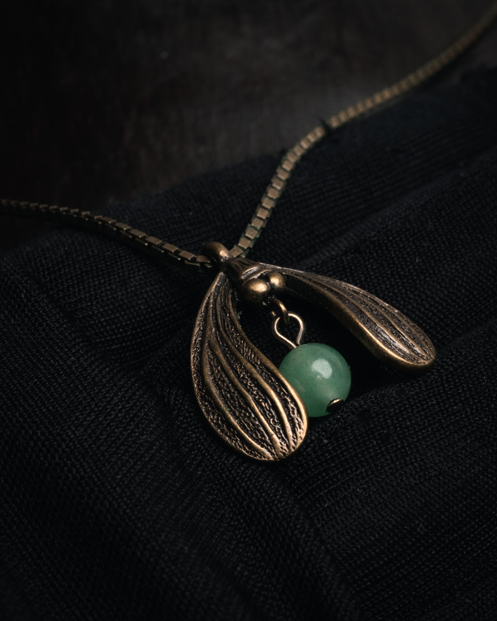 “Christian Dior” 90’s-00’s Antique gold botanical pendant necklace