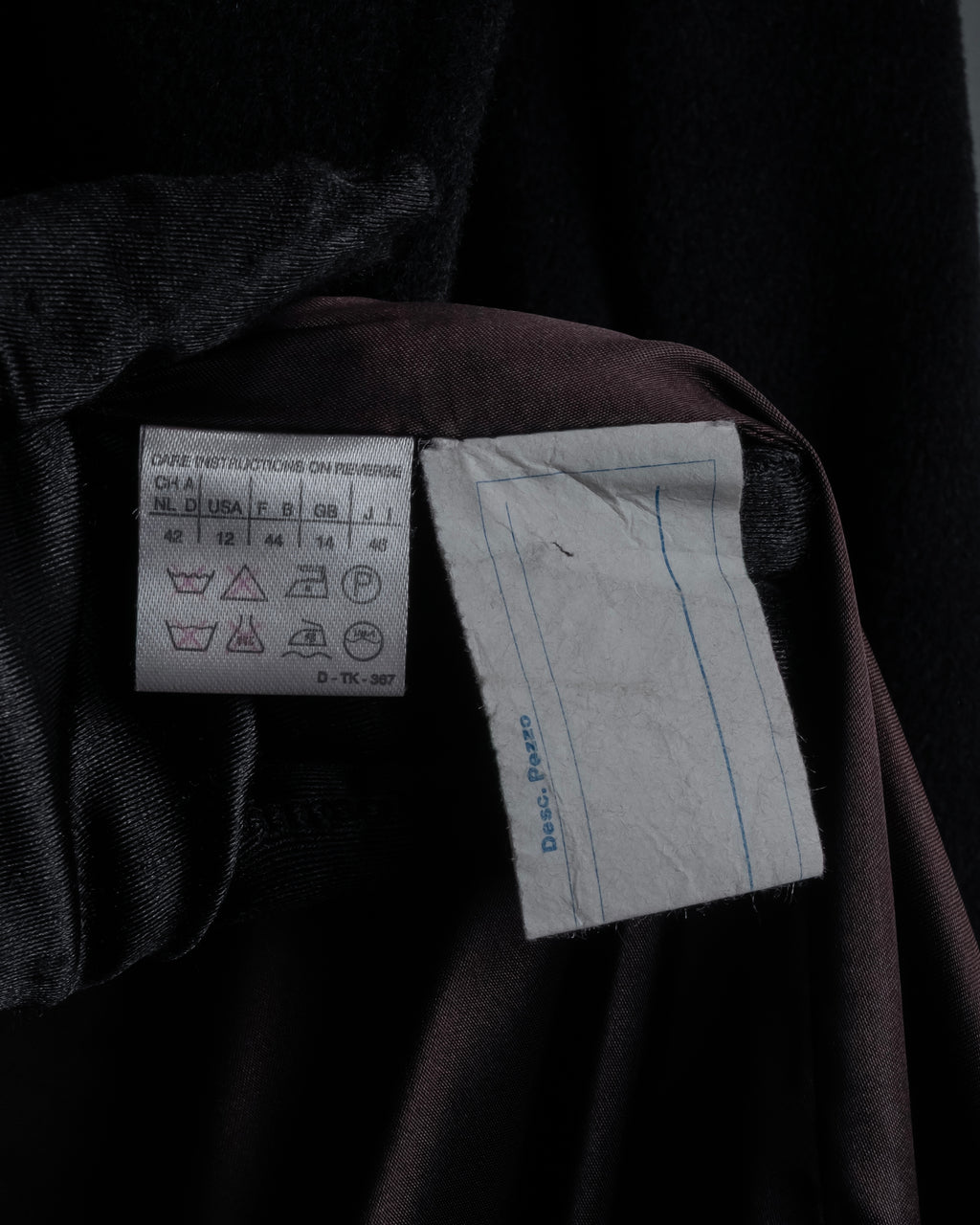 "Max Mara" 90's White tag tailored collar angora mix coat