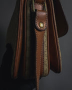 "CELINE" 80’s macadam canvas shoulder bag