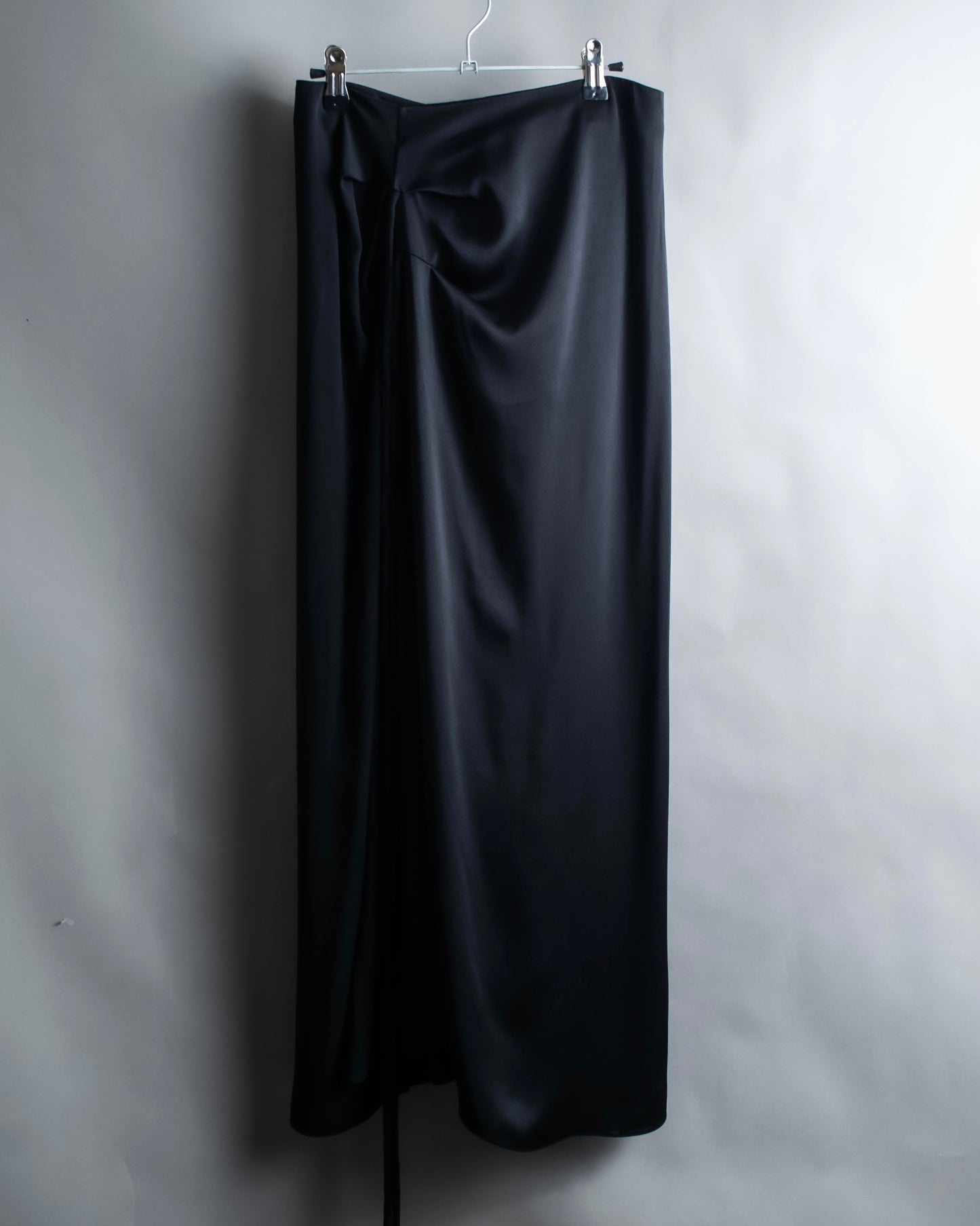 "MARNI" Drawstring design maxi length draping skirt