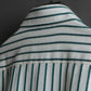 "BURBERRYS" Green stripe pattern oversized shirt