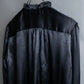 "Vintage frill detail pin tuck shiny shirt"