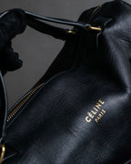 "CELINE" Various studs horizontal leather 2way bag