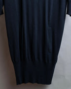 "BALENCIAGA" Rib switching design V-neck long dress