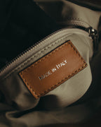 “Burberry” 00’s Braided leather handle suede shoulder bag
