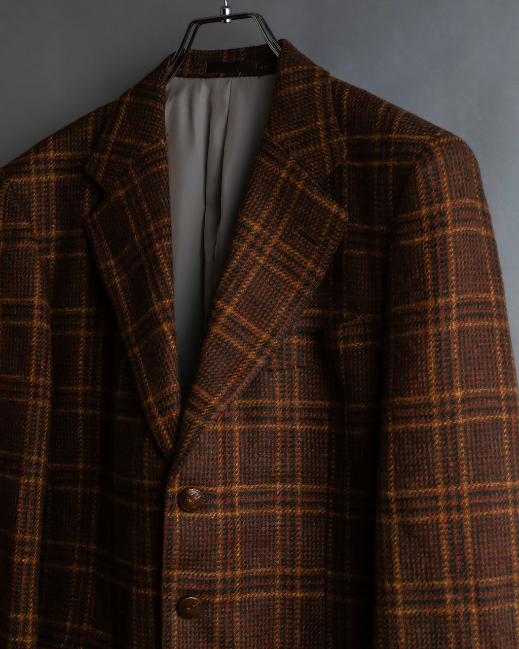 "Burberrys" Warm-colored checked twill tailored jacket