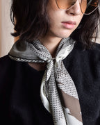 "HERMES" Silk fantaisie a cheval carré scarf 70