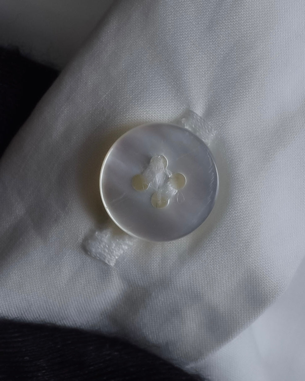 "MM6 MAISON MARGIELA" 20SS Frilled overlay cotton hybrid shirt