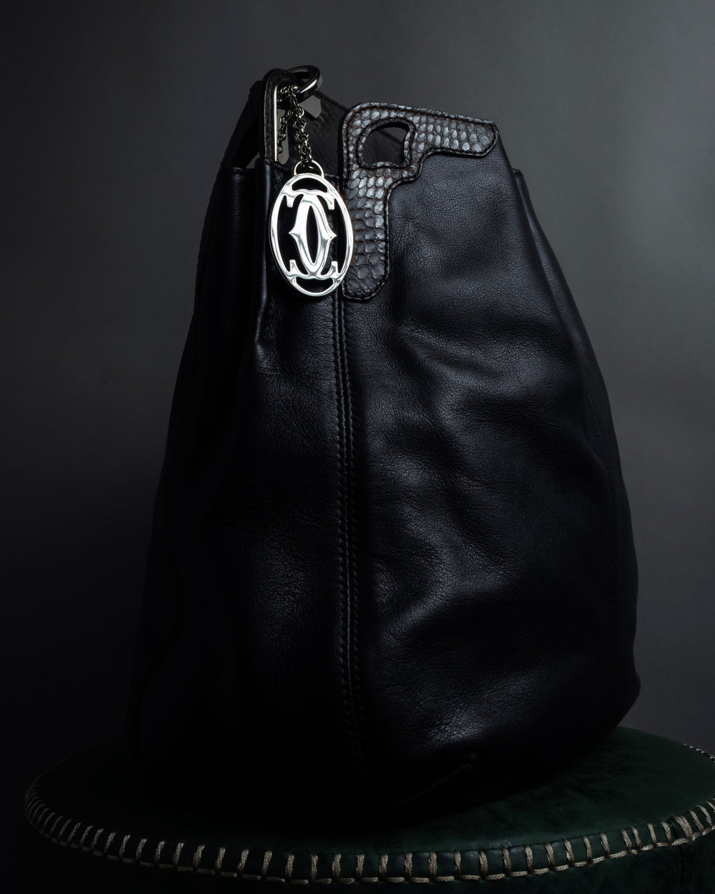 "Cartier" Marcello de Cartier python leather combination bag