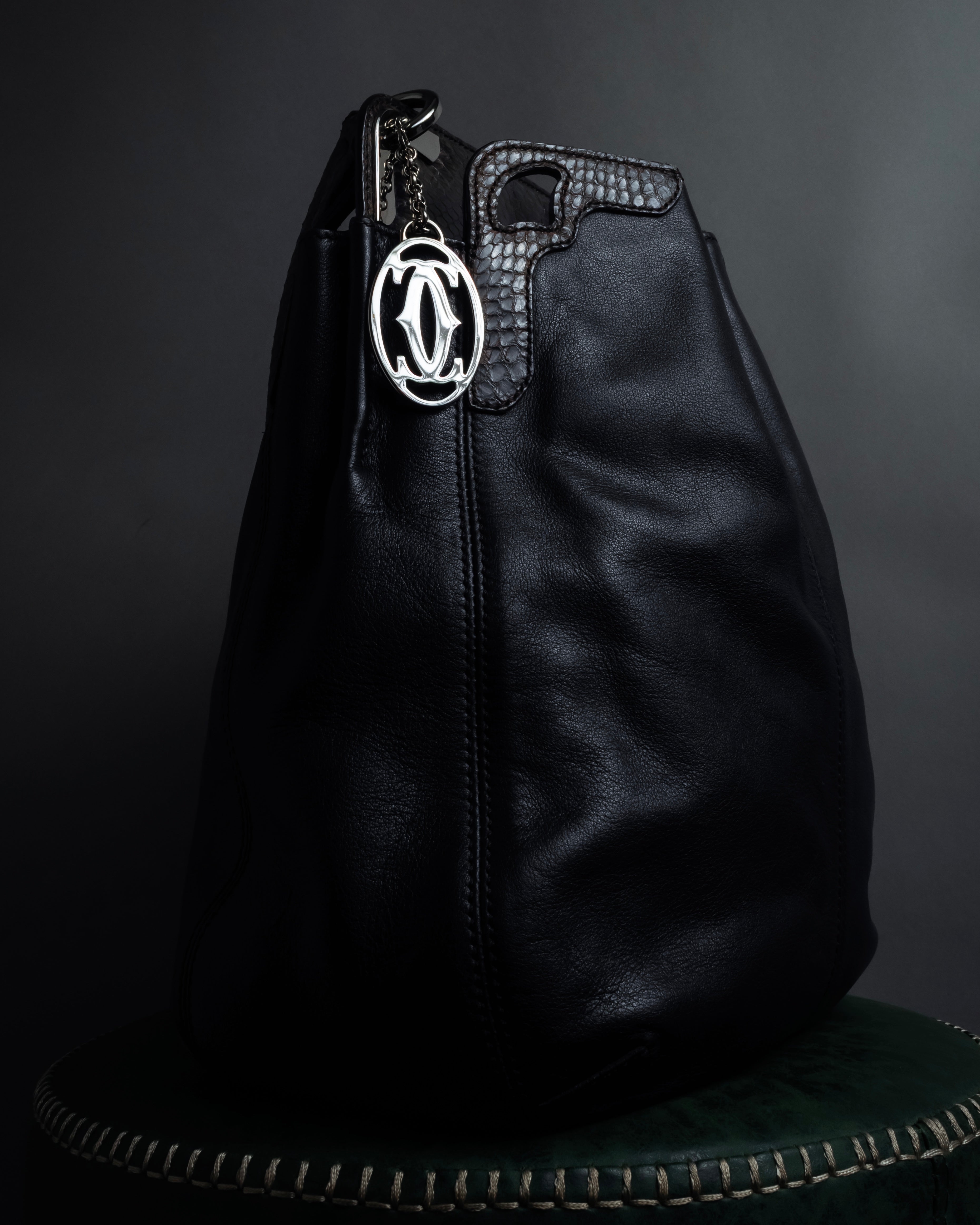 "Cartier" Marcello de Cartier python leather combination bag