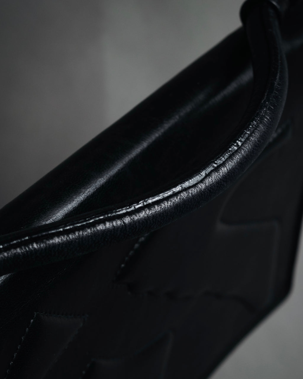 "Salvatore Ferragamo" 90’s-00’s Archive shoe motif embossed leather mini bag