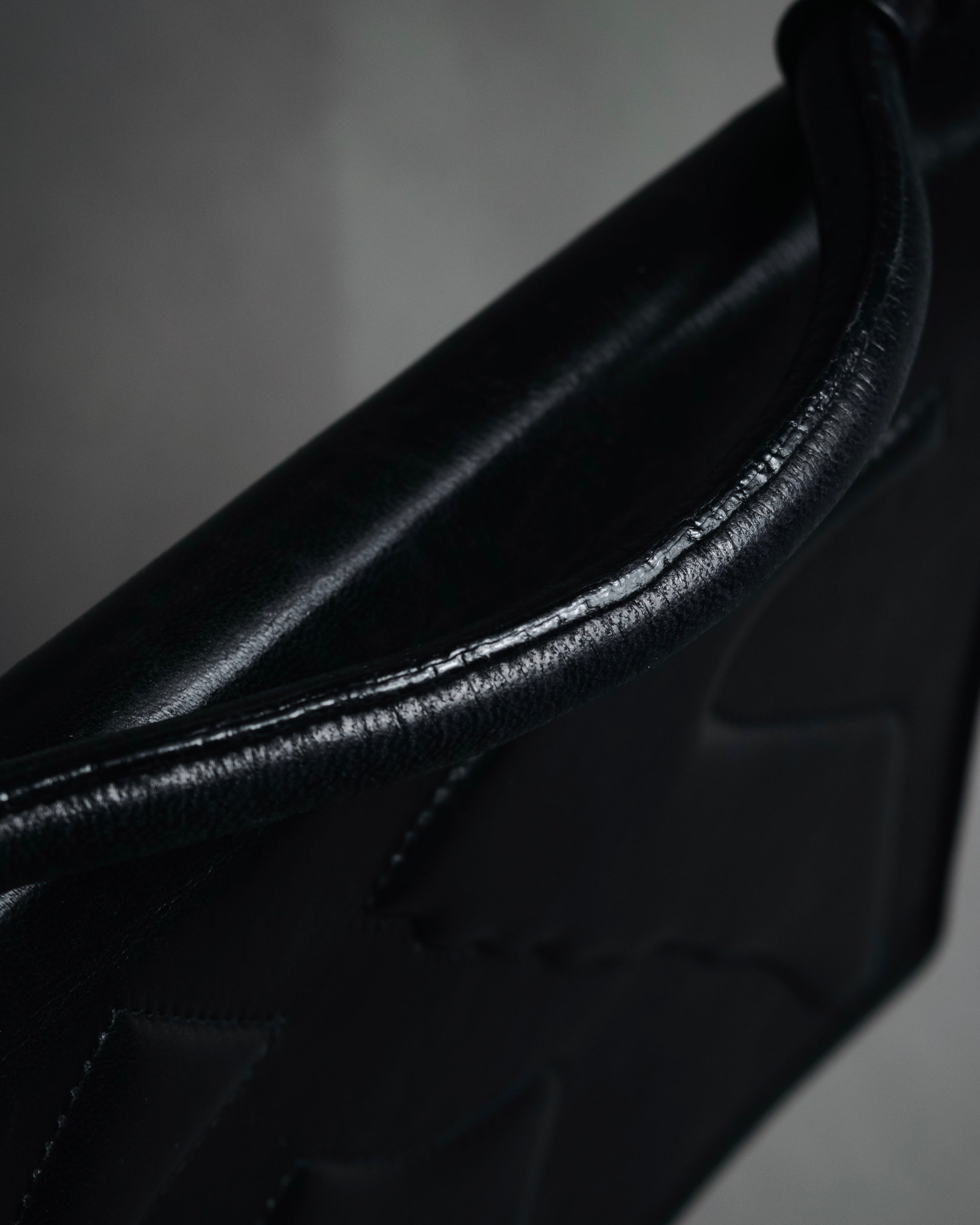 "Salvatore Ferragamo" 90’s-00’s Archive shoe motif embossed leather mini bag