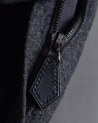 "HERMES" Margiela period semi-flared wool skirt