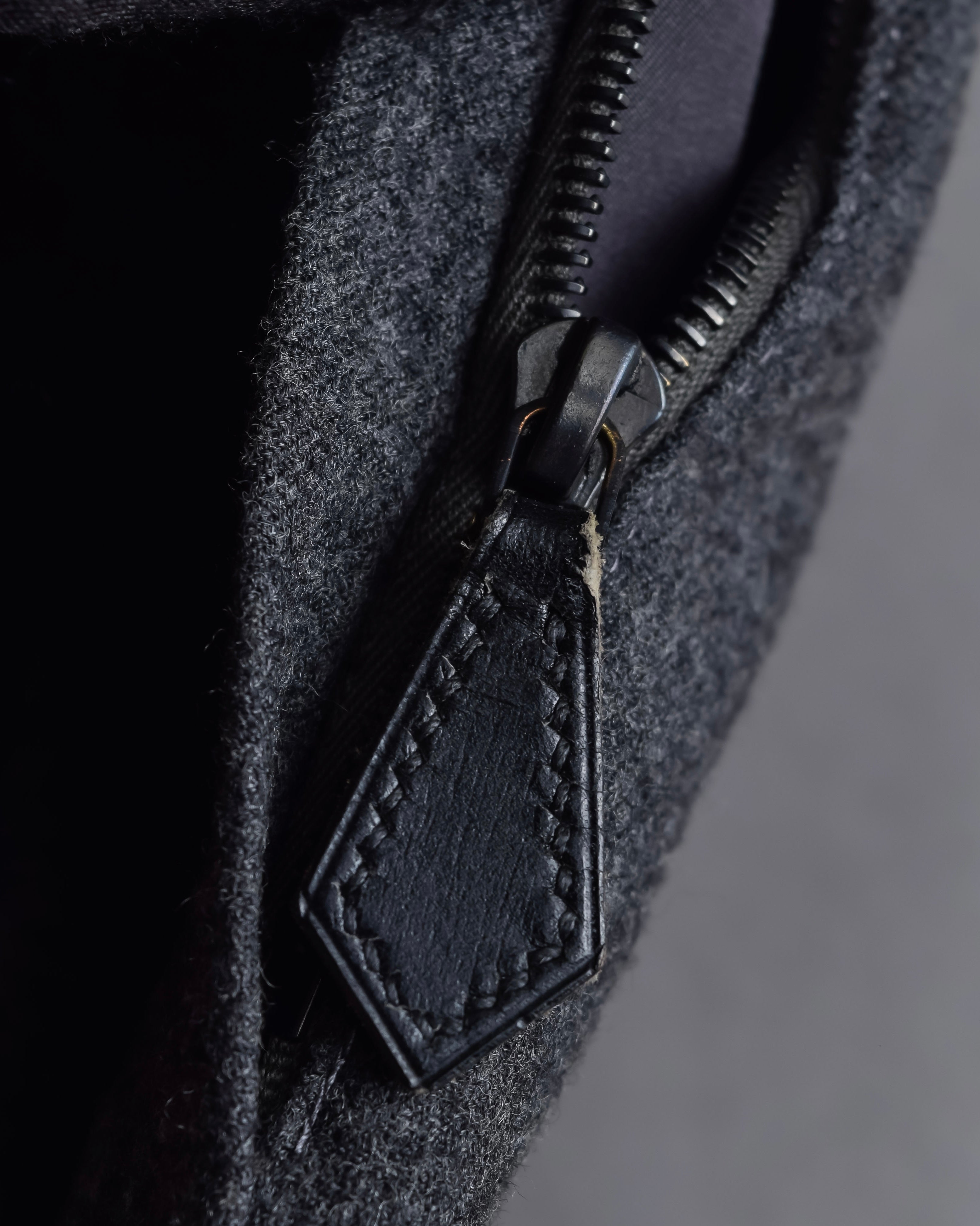 "HERMES" Margiela period semi-flared wool skirt