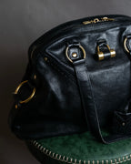 "YVES SAINT LAURENT" Gold parts design Muse toe leather bag