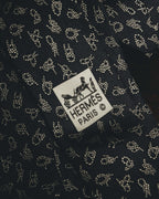 "Hermès" 80's-90's Classic jacquard silk necktie