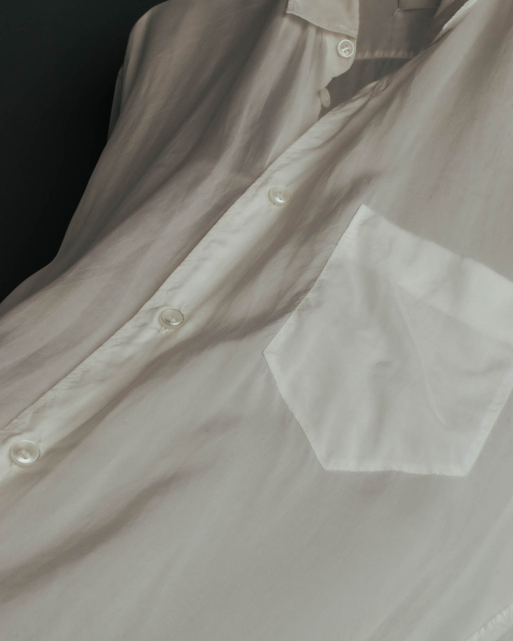 “Maison Margiela” 2018’s-20’s Cupro sheer white shirt