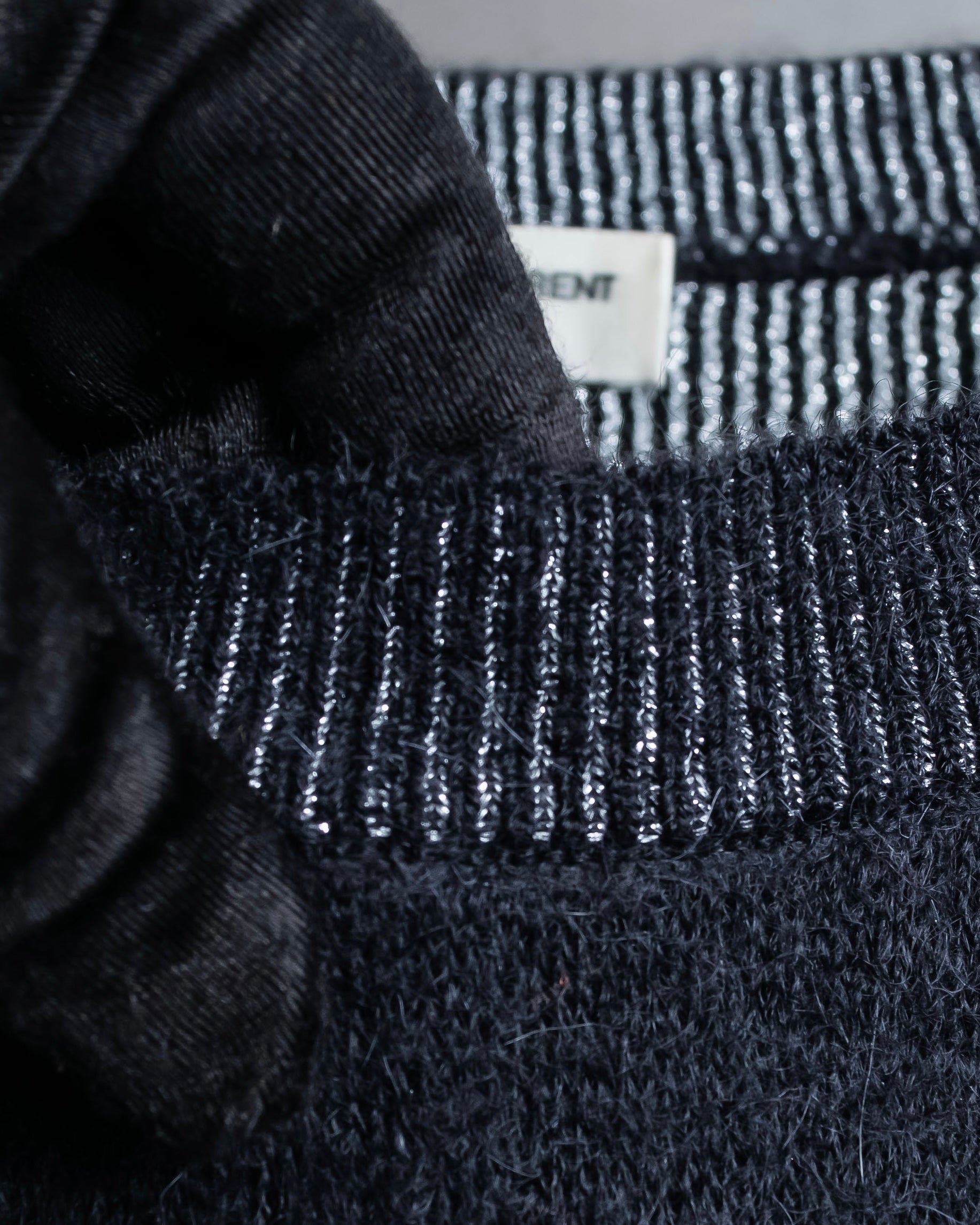 "Saint Laurent" Handsome face embroidery mohair blend oversized knit