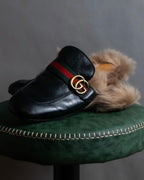 "GUCCI" GG logo design princetown loafers