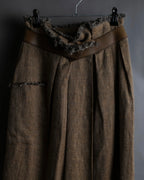 "HERMES" Gaultier period fringe design wrap skirt