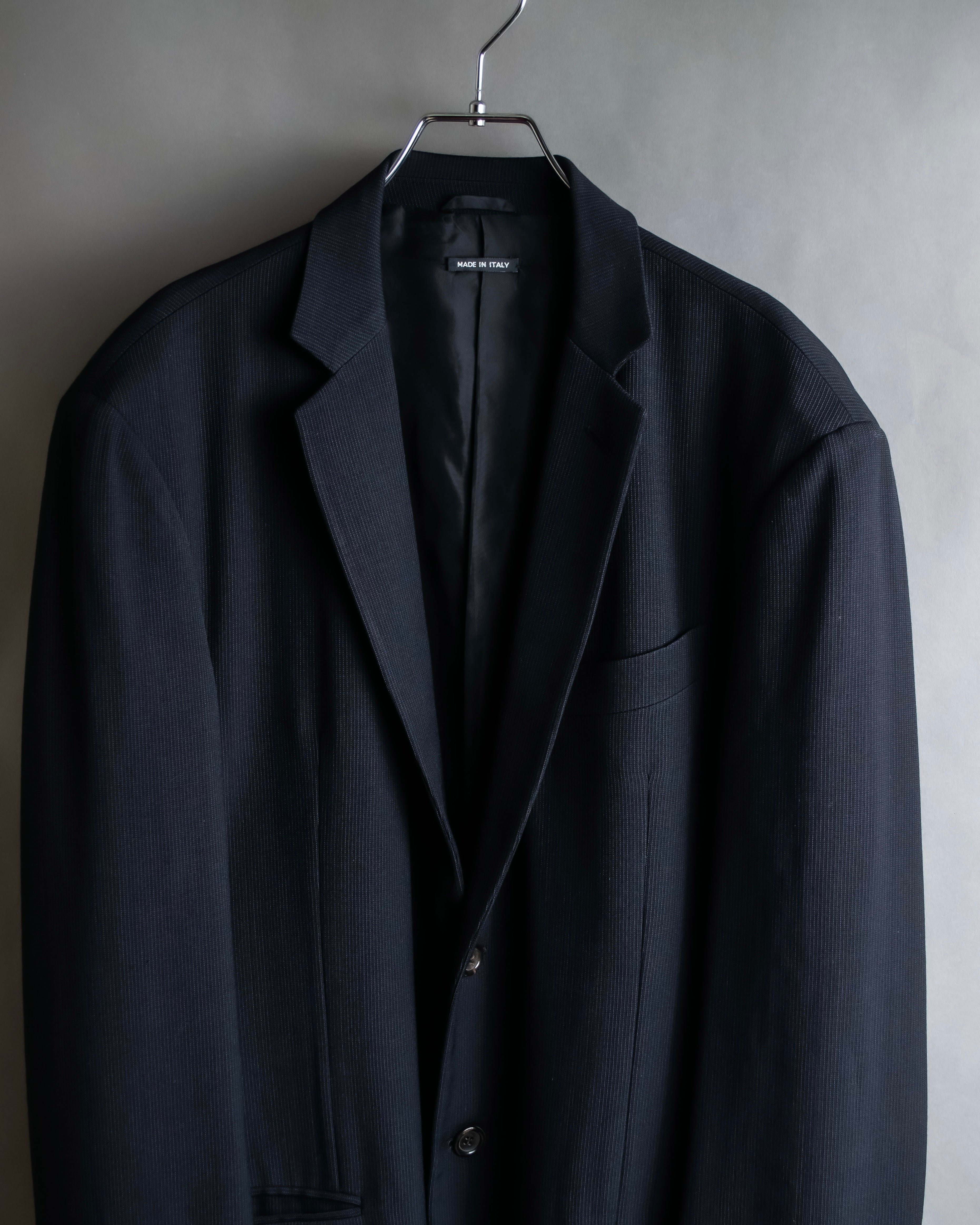 "GIORGIO ARMANI" Beautiful drape navy wool set up
