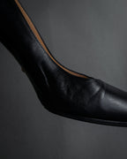 "GUCCI" Michele design ribbon crystal buckle pumps