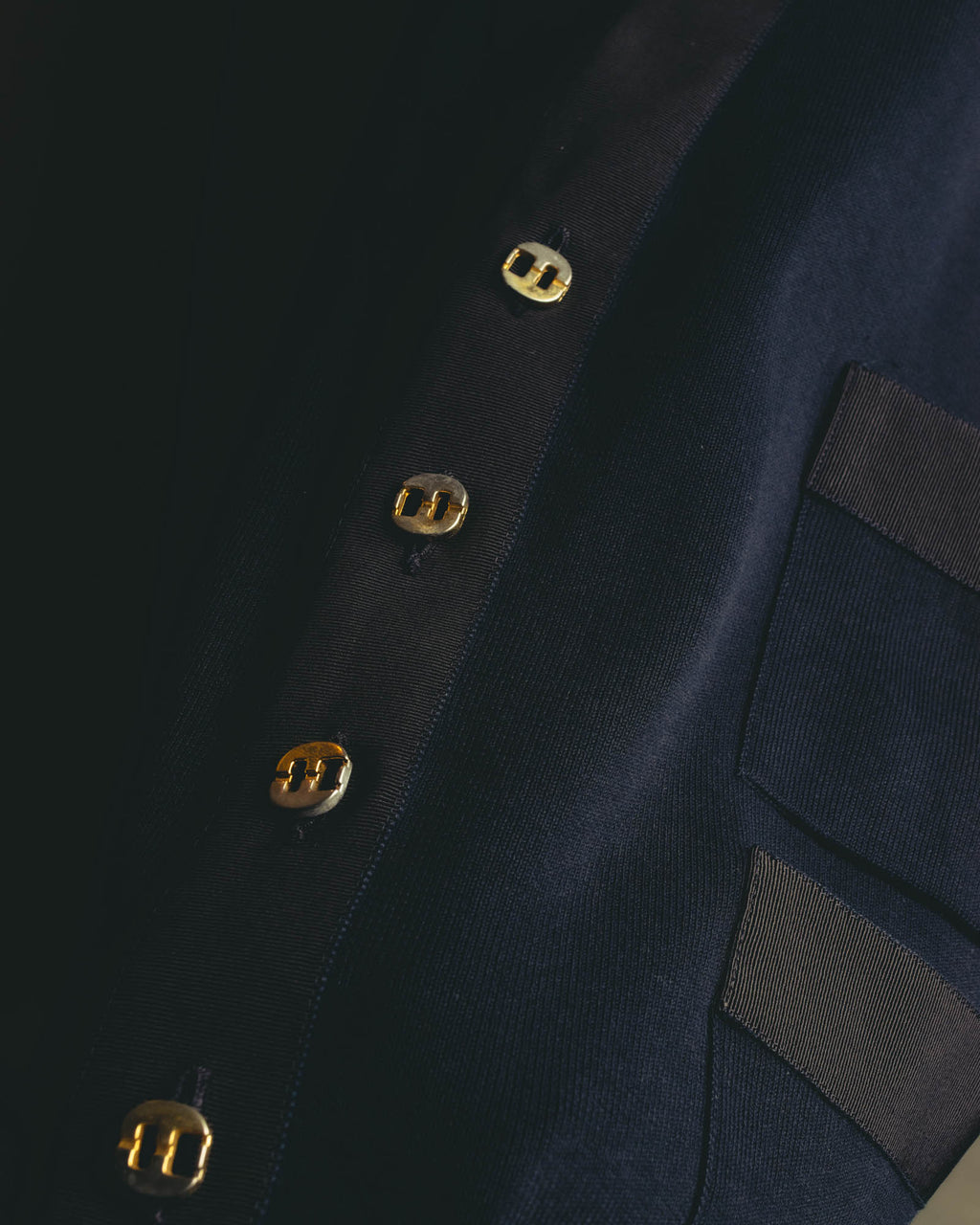 "Salvatore Ferragamo" 80's-90's Elegant cotton knit cardigan