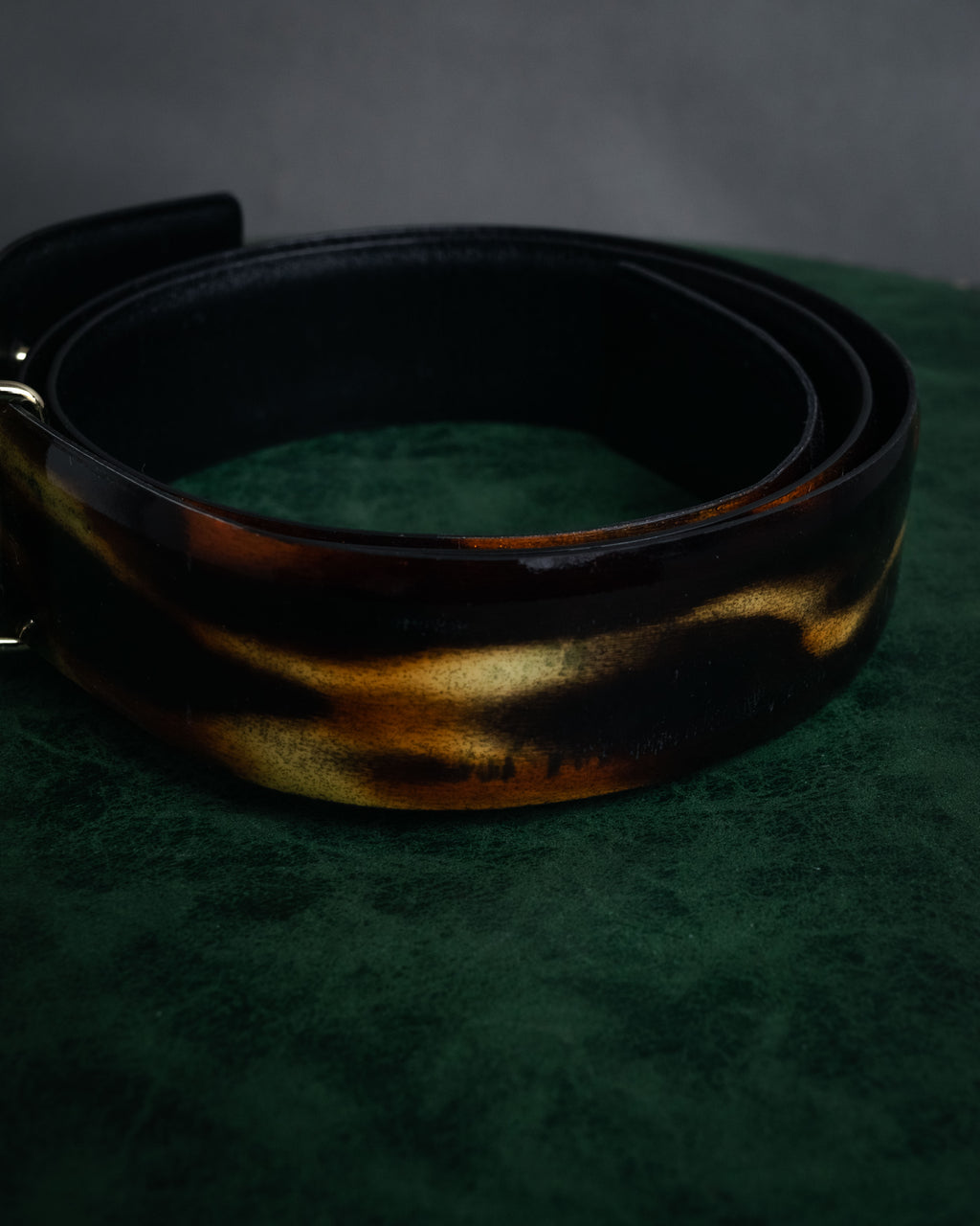 “Roger Vivier” 2010’s Patent tortoiseshell buckle belt