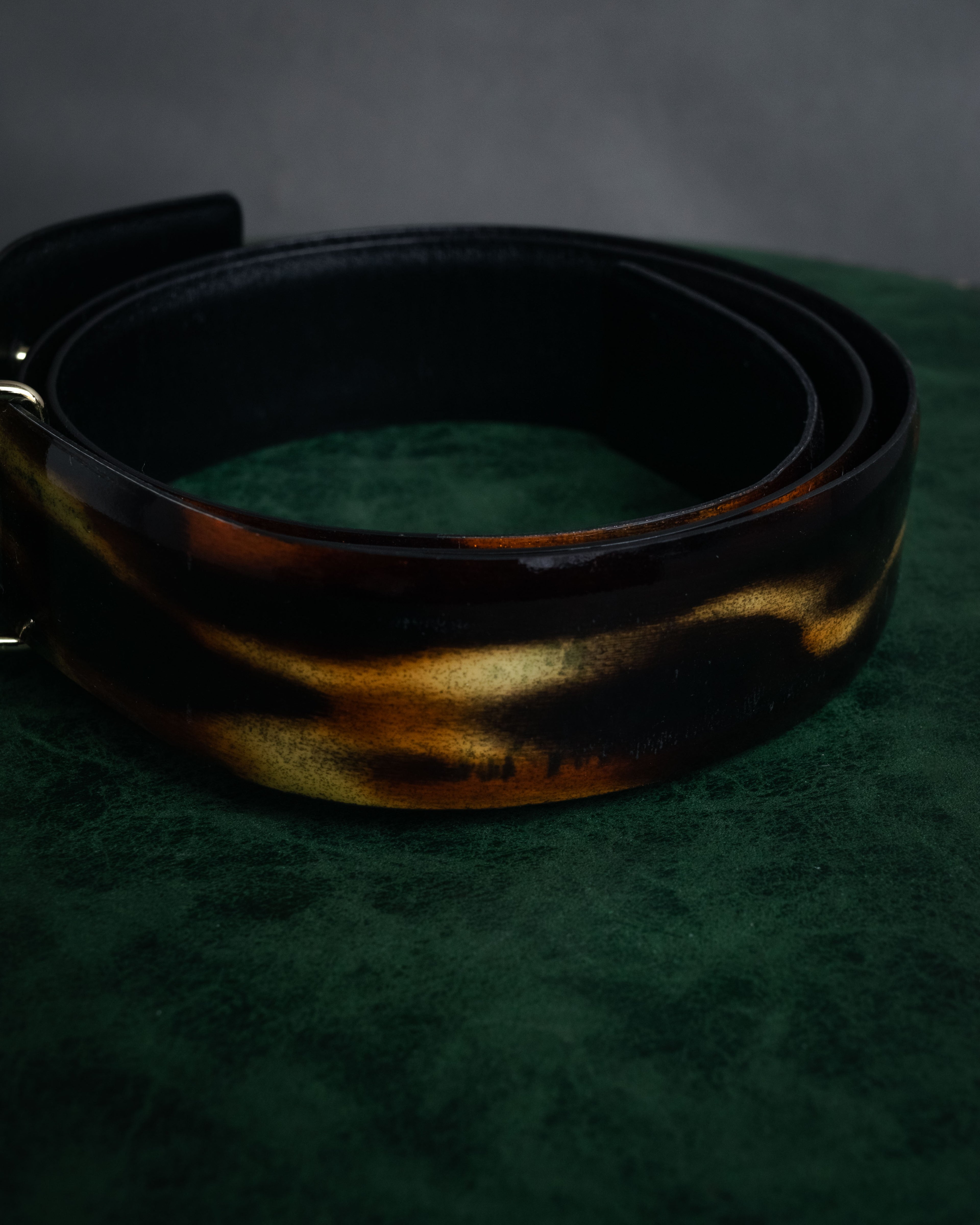 “Roger Vivier” 2010’s Patent tortoiseshell buckle belt