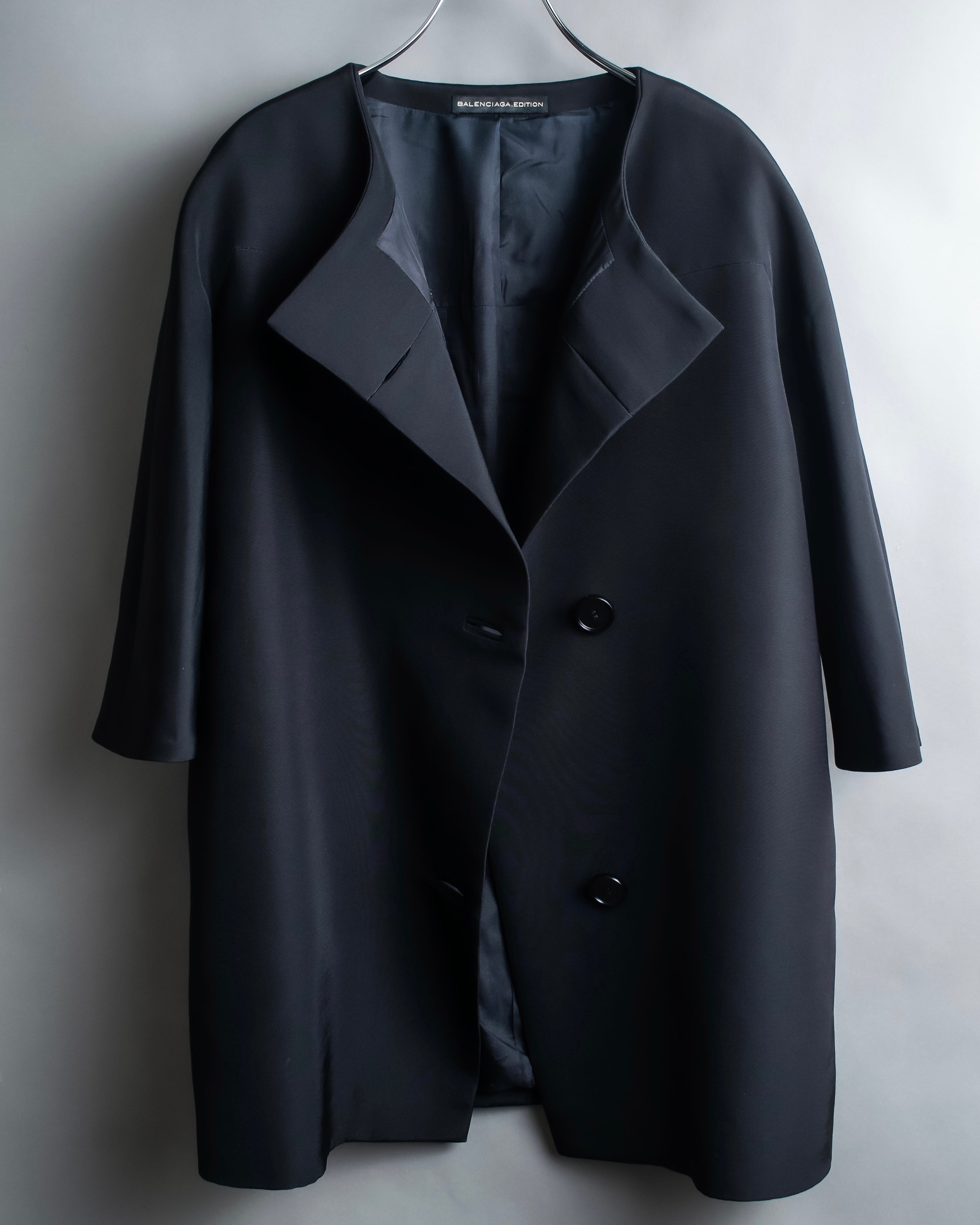 "BALENCIAGA EDITION" Half sleeve design collarless jacket