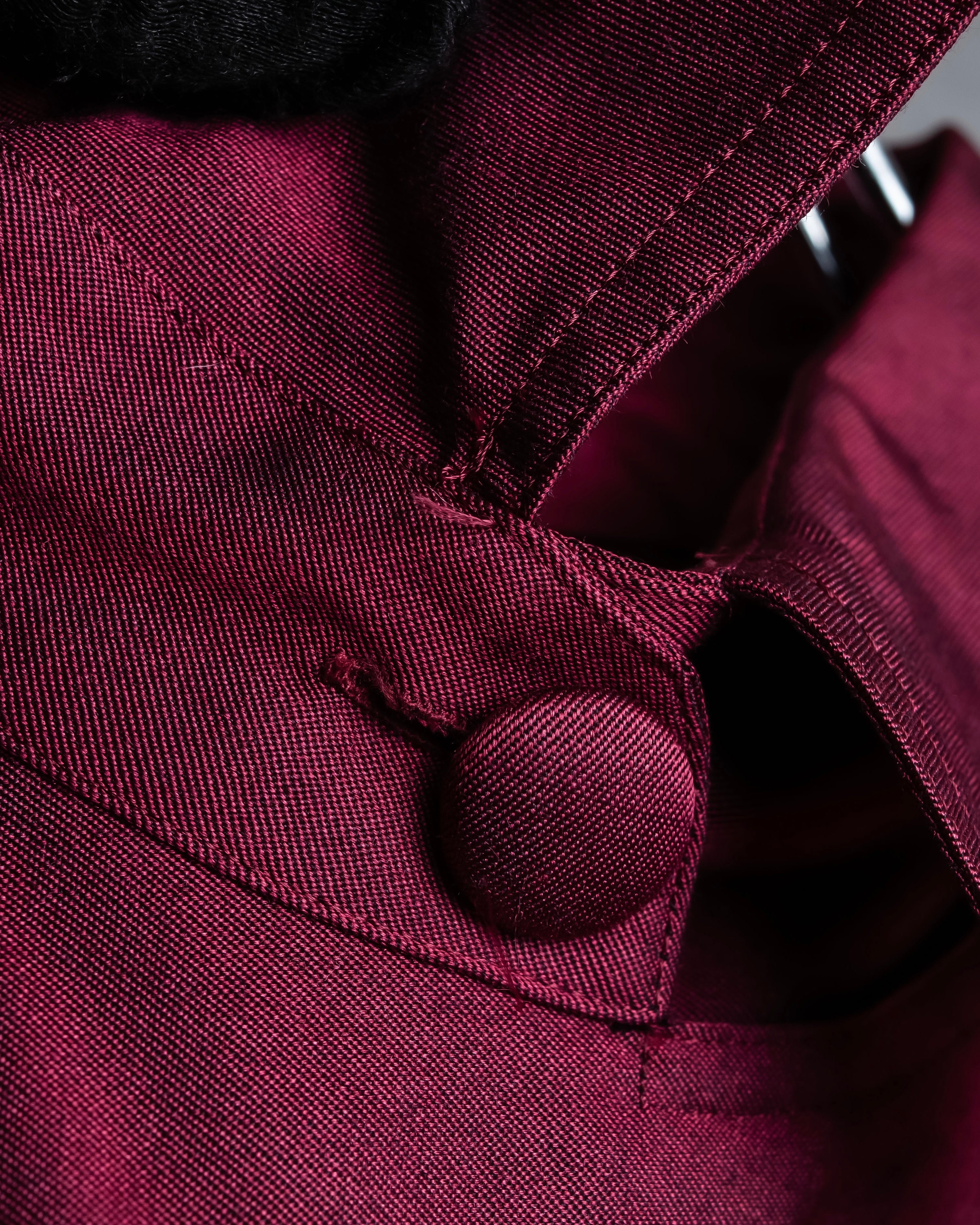 "JEAN PAUL GAULTIER FEMME"
 Waist different material switching design shirt