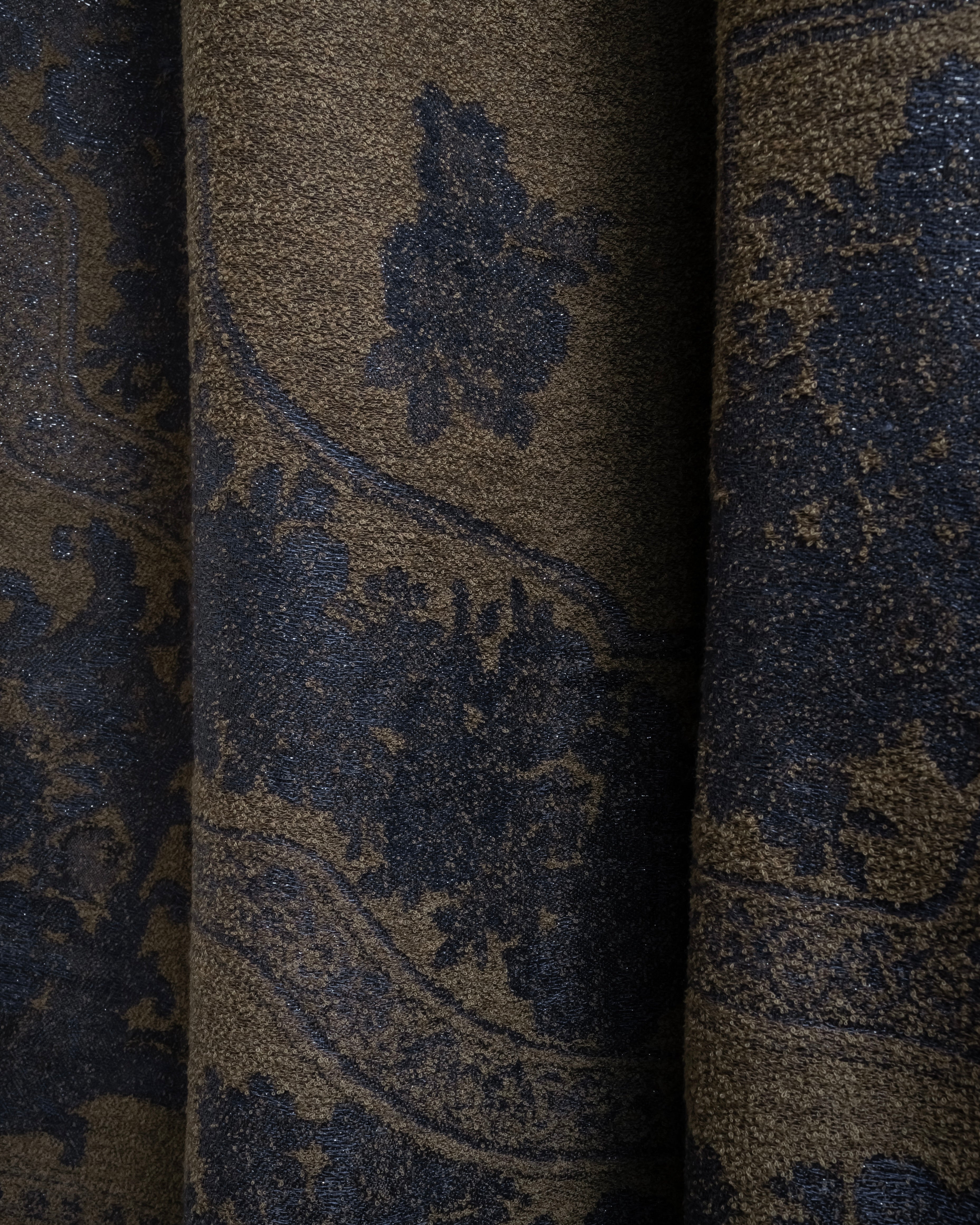 "BALENCIAGA" Large size lame jacquard weave stole