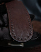 "GUCCI" Horse's foot motif antique style ring belt