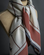 "CELINE" Horse-drawn carriage design silk scarf