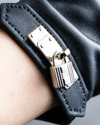 "HERMES" Kelly padlock motif leather gloves
