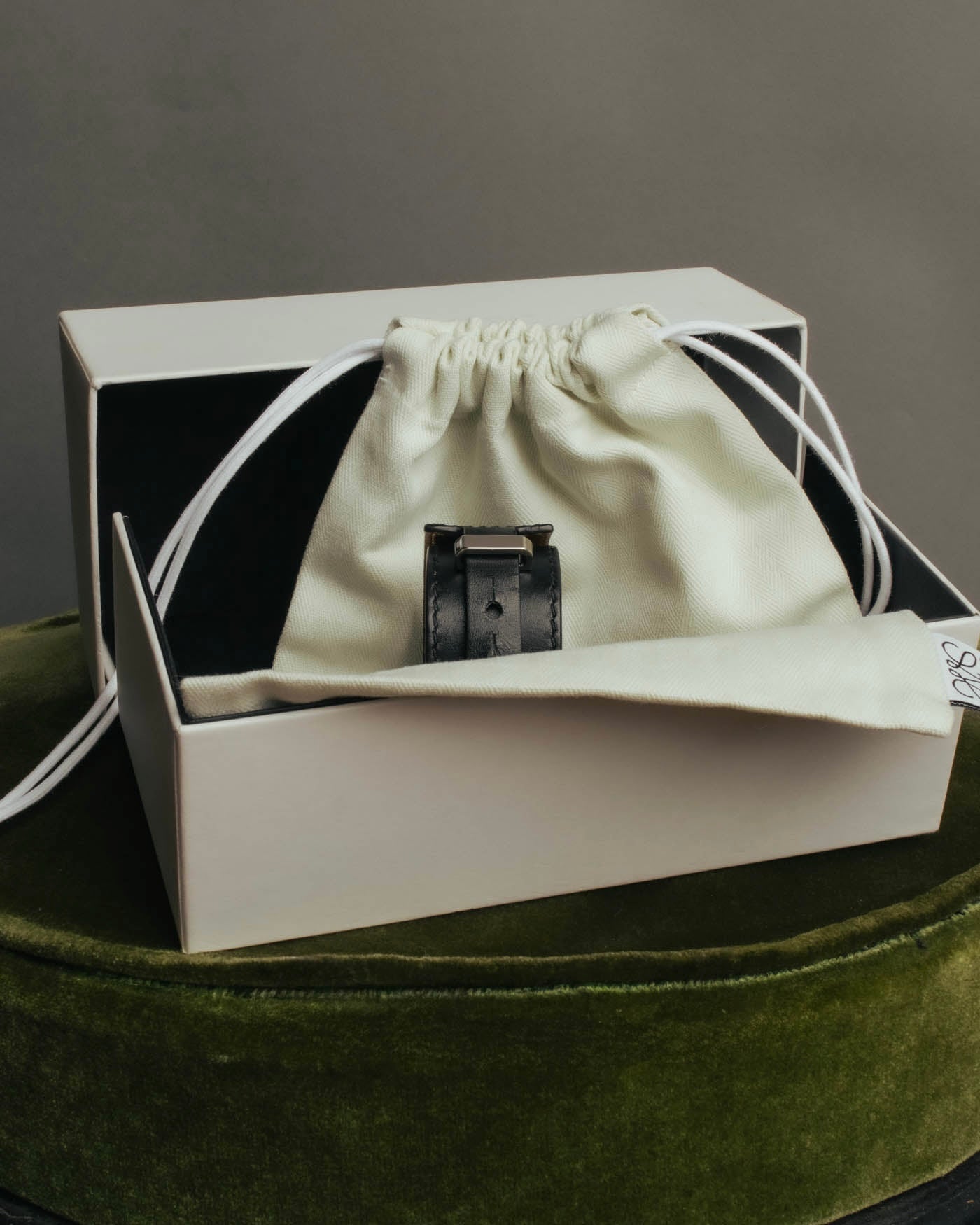 “LOEWE” 2010’s-2020’s industrial leather cuff bracelet