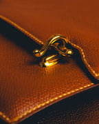 -SPECIAL- "Hermès" 80's Structured leather shoulder bag