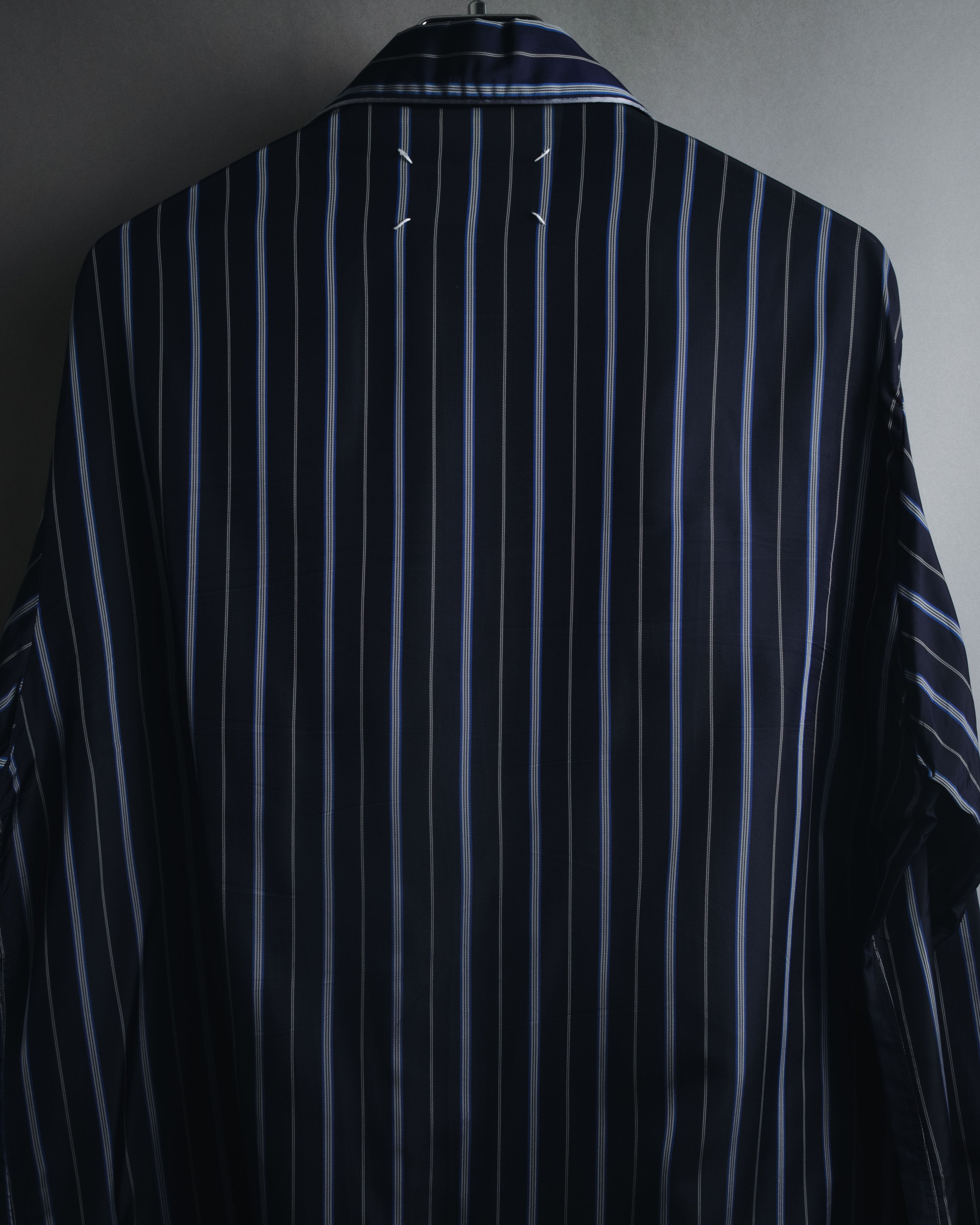 "Maison Margiela" 2021AW piped striped lounge shirt
