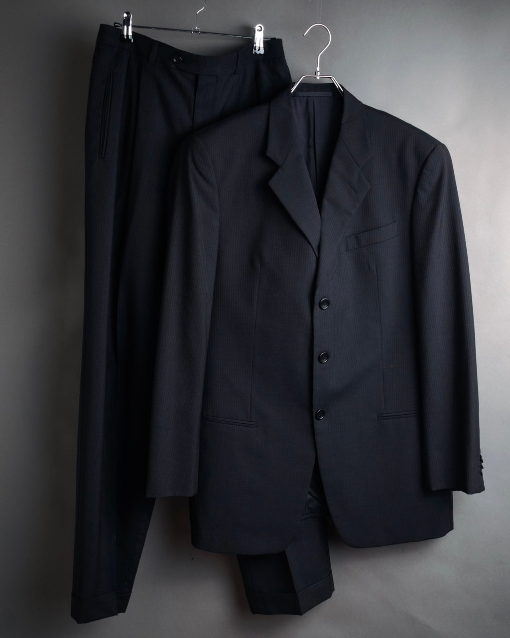 “ARMANI COLLEZIONI” 00’s Pinstriped three button suit set