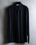 "Saint Laurent" Jacquard pattern silk satin shirt