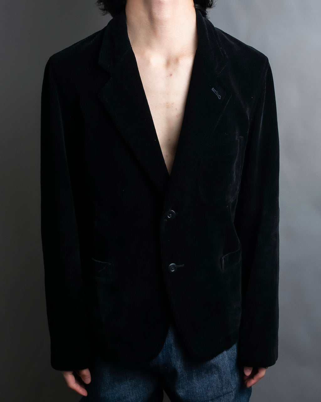 “Y’s for men” beautiful black corduroy single tailored jacket