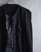 "GIANFRANCO FERRE" Structured wool satin ruffle inner detail set up