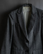 "Whim Gazette" Houndstooth pattern shaped tailored jacket