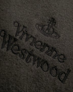 "Vivienne Westwood" Logo engraved wool long muffler