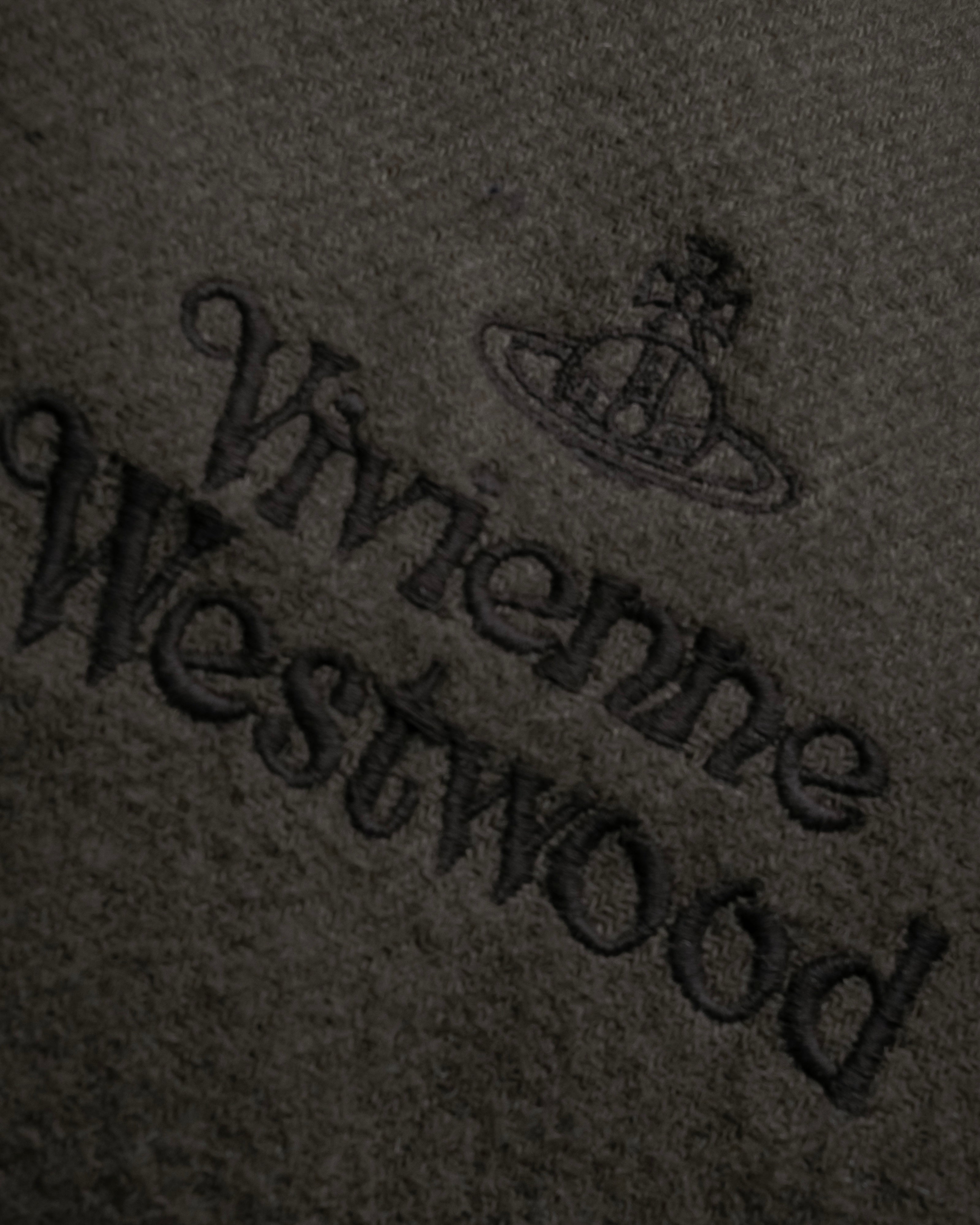 "Vivienne Westwood" Logo engraved wool long muffler