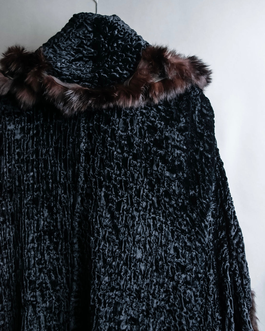 "FENDI" 1970's oversized astrakhan fur coat