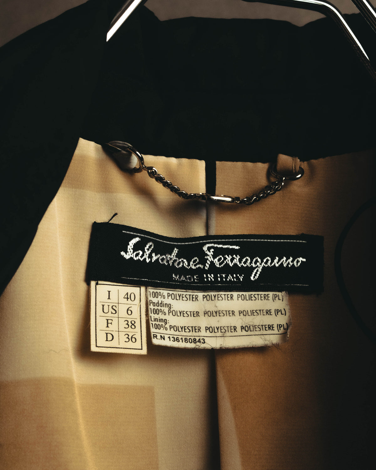 “Salvatore Ferragamo” 00’s-10’s Padded tailored long coat