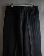 "Vintage subtle gloss striped wide slacks"