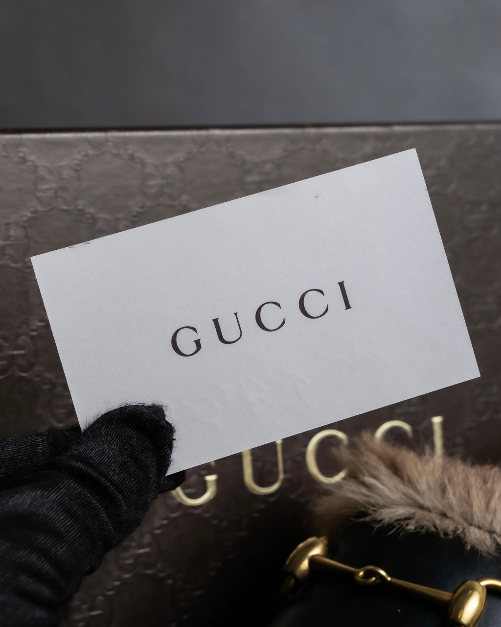 "GUCCI" Horsebit design Princetown heeled loafers